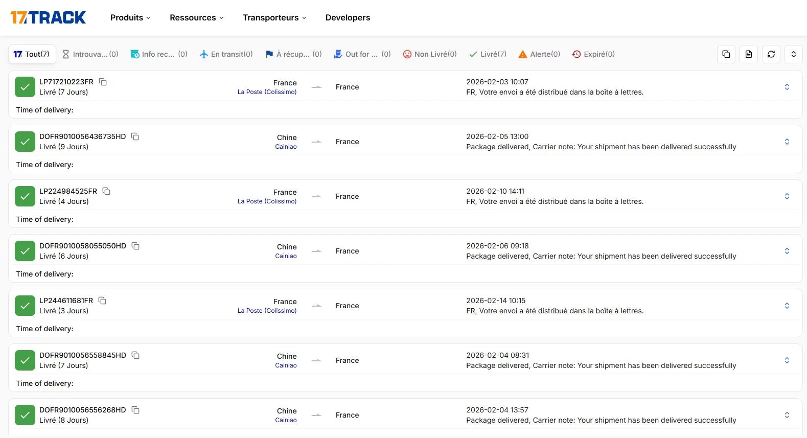 Preuve de livraison Rapide HaWuHaWu