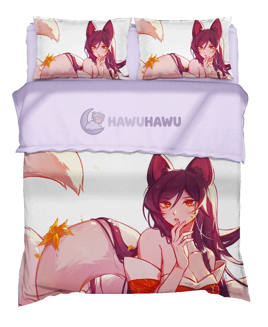 Ahri League of Legends Set de Literie 4 Pièces Impression HD - HaWuHaWu