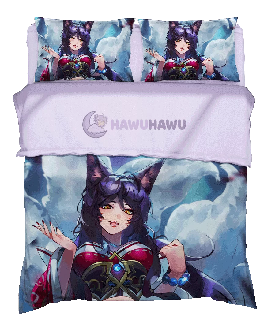 Ahri League of Legends Set de Literie 4 Pièces Impression HD - HaWuHaWu