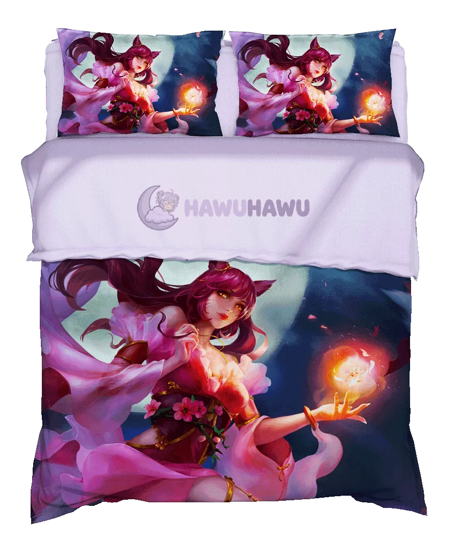 Ahri League of Legends Set de Literie 4 Pièces Impression HD - HaWuHaWu
