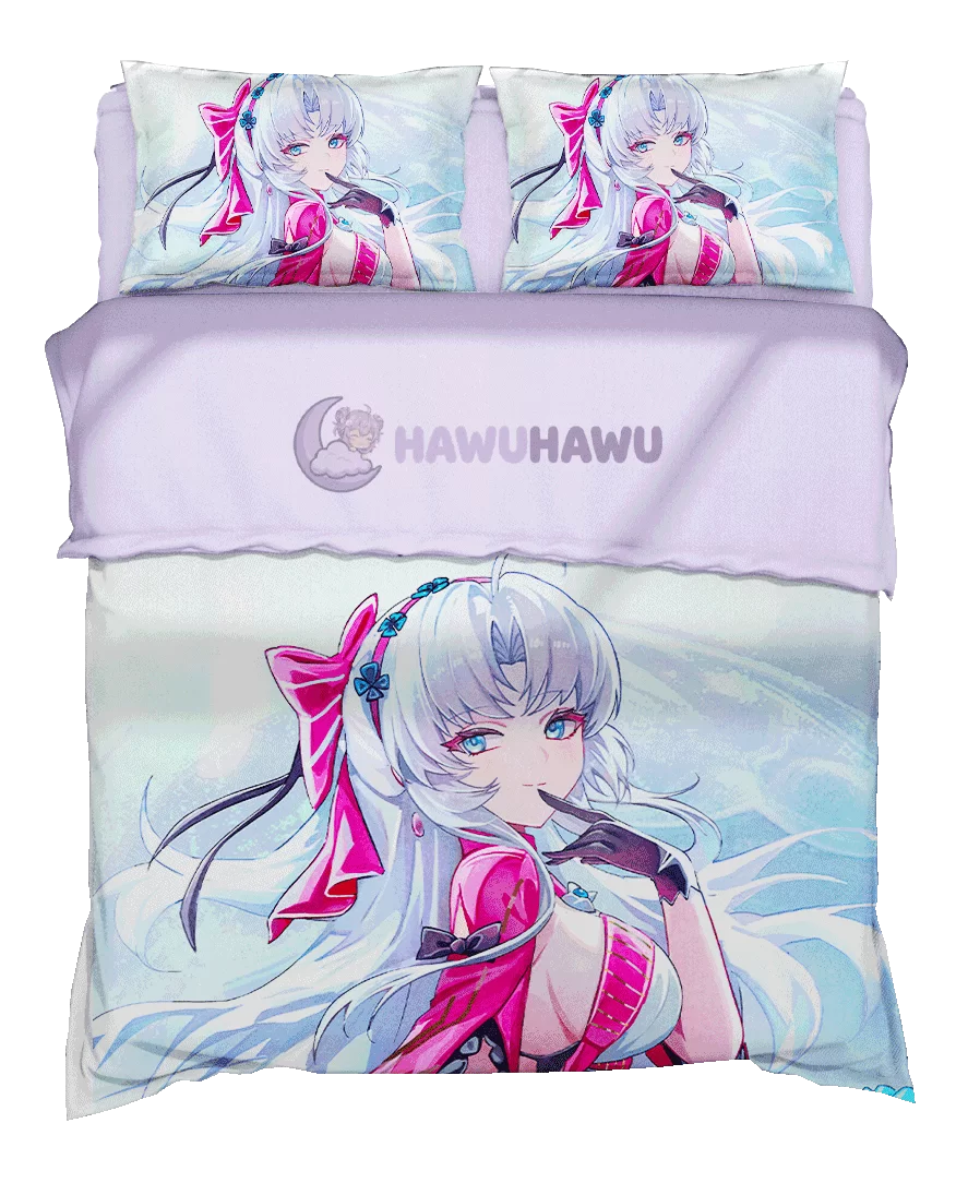 Carlotta Wuthering Waves Set de Literie 4 Pièces Impression HD - HaWuHaWu