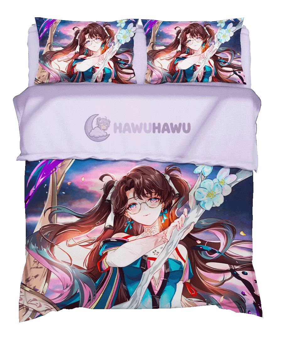 Zhezhi Wuthering Waves Set de Literie 4 Pièces Impression HD - HaWuHaWu