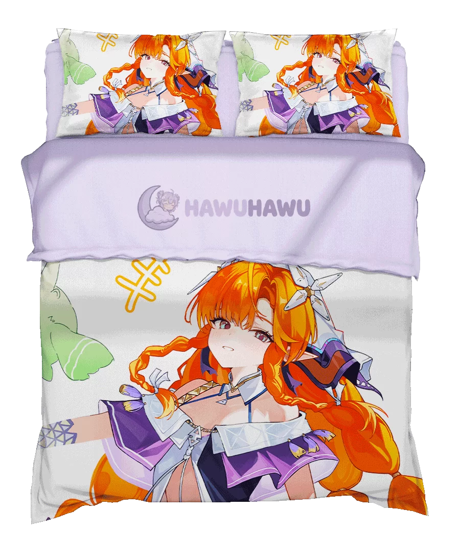 Sigrika Wuthering Waves Set de Literie 4 Pièces Impression HD - HaWuHaWu