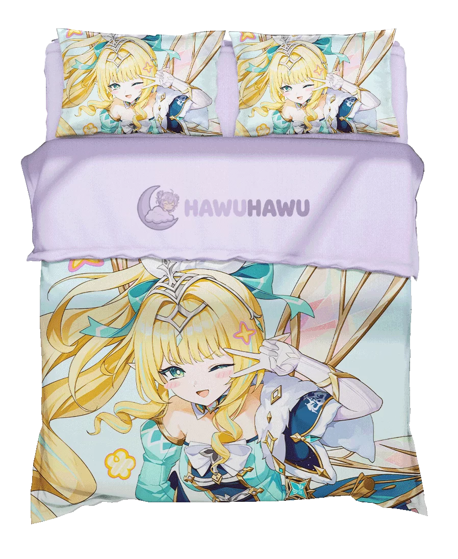 Vesna Genshin Impact Set de Literie 4 Pièces Impression HD - HaWuHaWu