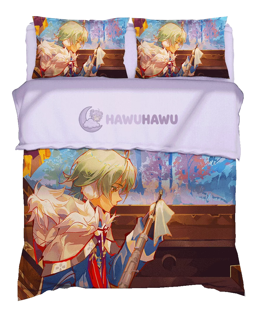 Alyosha Genshin Impact Set de Literie 4 Pièces Impression HD - HaWuHaWu